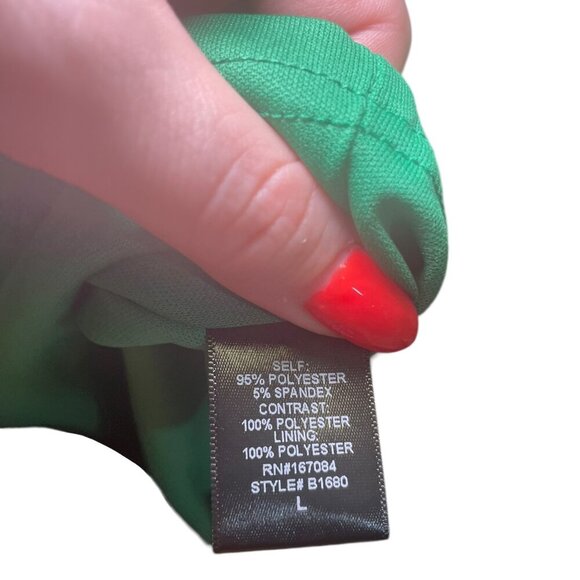 Pomander Place Anthropologie Emerald Lurex Lillith Dress NWT Size Large - Picture 2 of 7